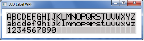 C# WPF LCD label control
